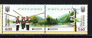 Украина _, 2012, Европа. Визиты, Центр Европы, 2 марки сцепка